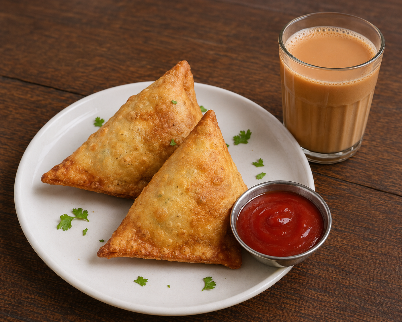 Tea + Samosa (2pcs)